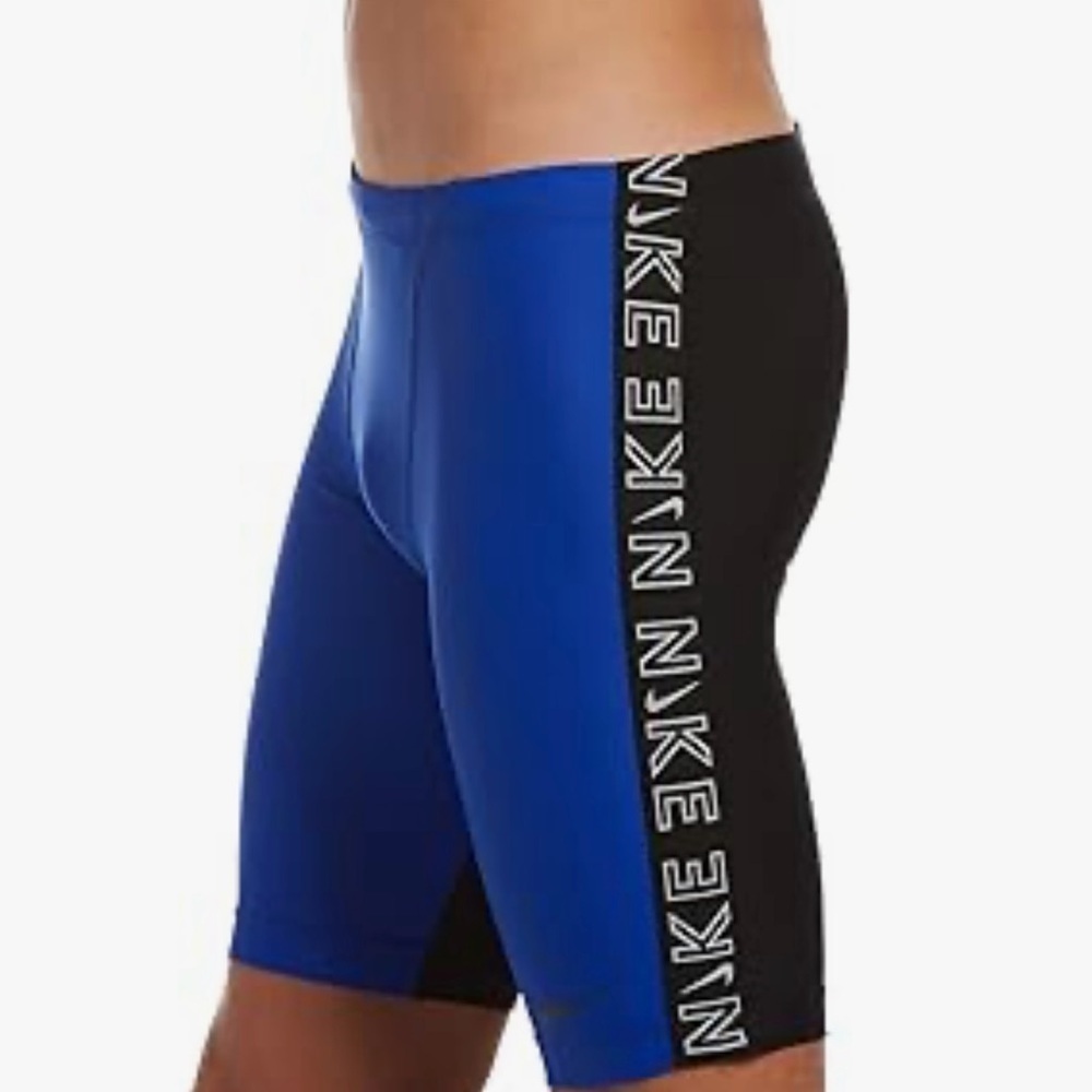 NWT Medium Nike Men's Blue/Black Swim Jammers